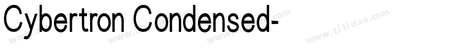 Cybertron Condensed字体转换